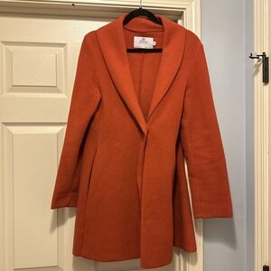 Janska‎ Polartec Women's Burnt Orange Jacket Button Front Oversized Small USA